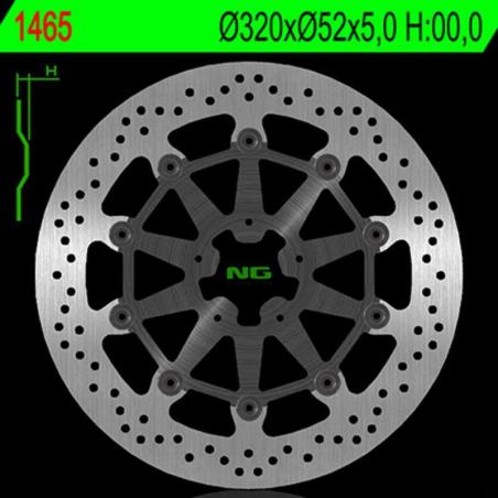 NG BRAKE DISC 1465 : Disco de freno NG BRAKES redondo flotante