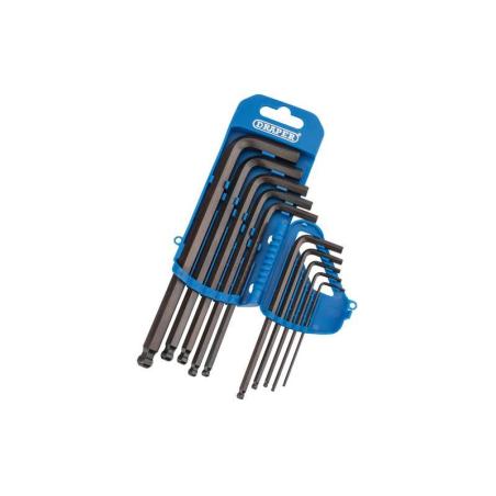 DRAPER 33694 : Juego de 10 llaves macho 6 caras DRAPER Largo