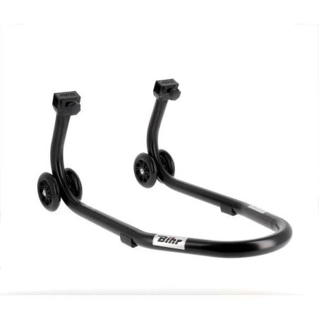 BIHR  : Caballete delantero BIHR Home Track color negro mate y ruedas negras