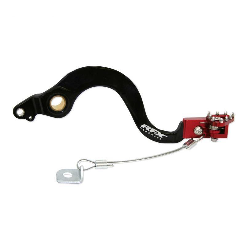 RFX FXRB1030099RD : Pedal de freno trasero RFX Pro FT (negro/rojo) - Honda CRF150