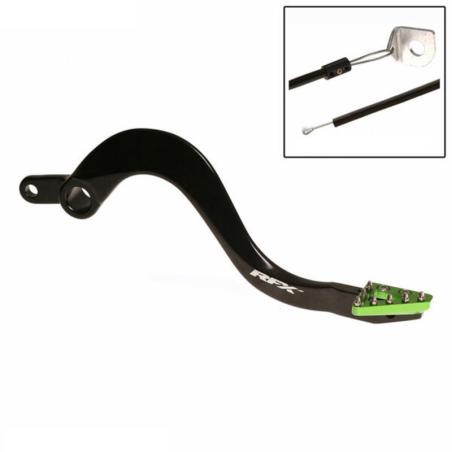 RFX FXRB2010199GN : Pedal de freno trasero RFX Pro ST (anodizado duro negro/verde)