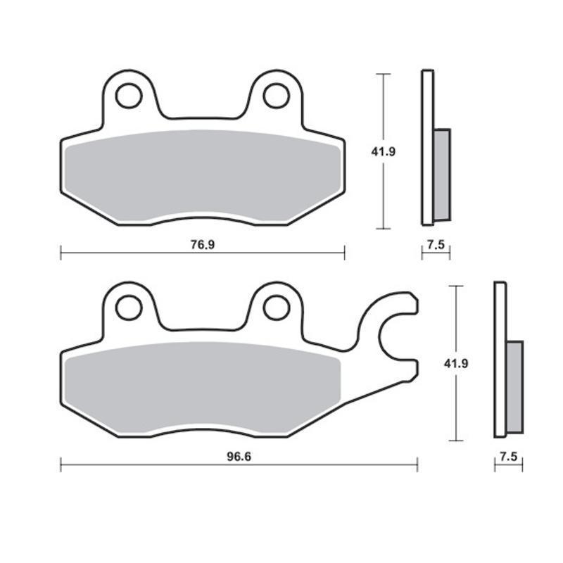 TECNIUM MSR455 : Pastillas de freno Tecnium Professional Racing sinterizadas - MSR455