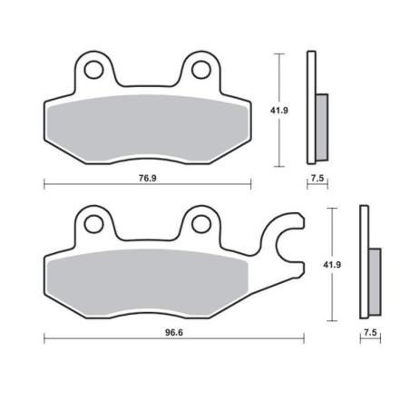TECNIUM MSR455 : Pastillas de freno Tecnium Professional Racing sinterizadas - MSR455