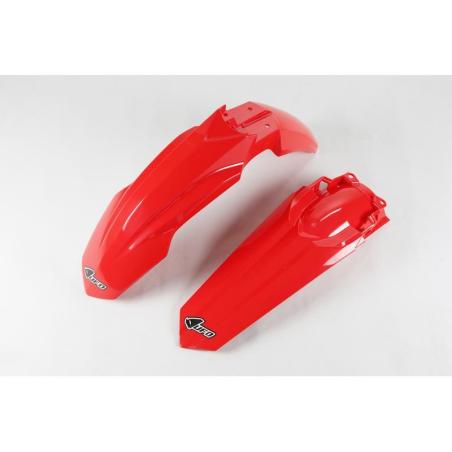 UFO  : Kit guardabarros delantero & Trasero UFO OEM Color rojo Honda CRF450R