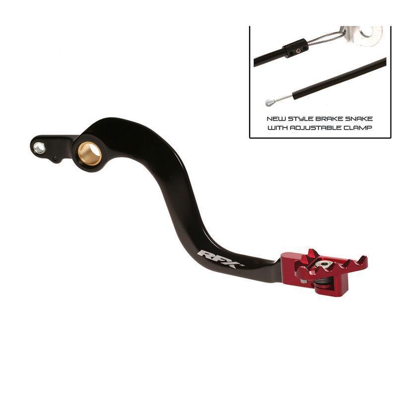 RFX FXRB1040099RD : Pedal de freno trasero RFX Pro FT (negro/rojo) - Honda CR250