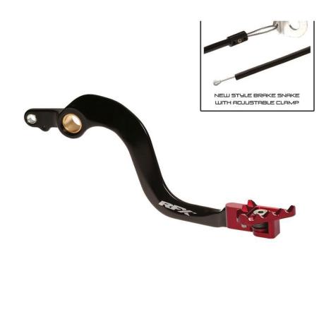 RFX FXRB1040099RD : Pedal de freno trasero RFX Pro FT (negro/rojo) - Honda CR250