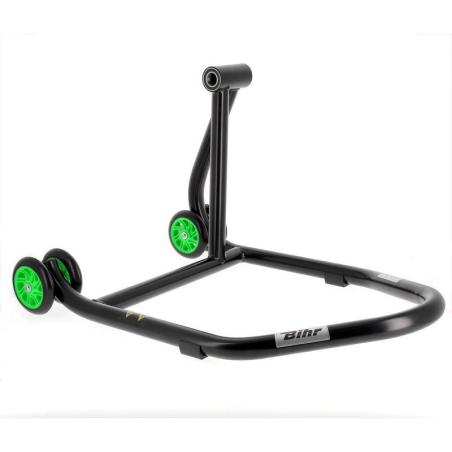 BIHR  : Caballete monobrazo derecho BIHR Home Track color negro mate y ruedas verdes