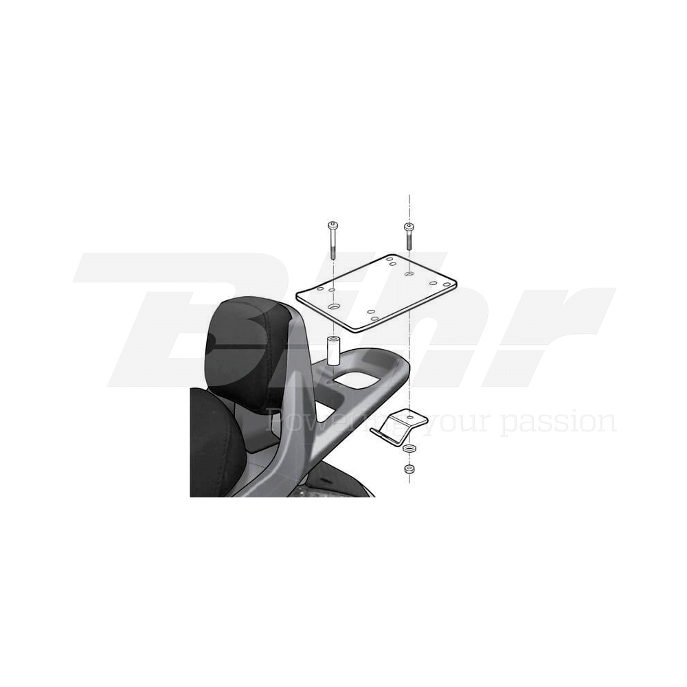 Shad K0PP15ST Soporte de Ba/úl para Kymco People 50 Negro